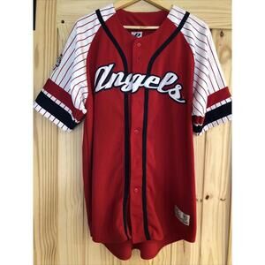 Dynasty Anaheim Los Angeles  Angels MLB Baseball Jersey Size L Club Series ￼AL